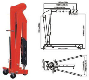 折疊式液壓小吊車
